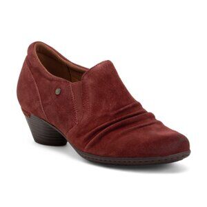 NEW COBB HILL ROCKPORT Leather Lauren Slip On Heeled Shoes 257 3T7